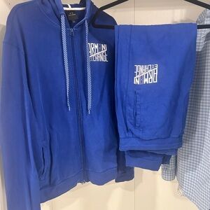 Armani Exchange Royal Blue Zip Hoodie & Jogger Set